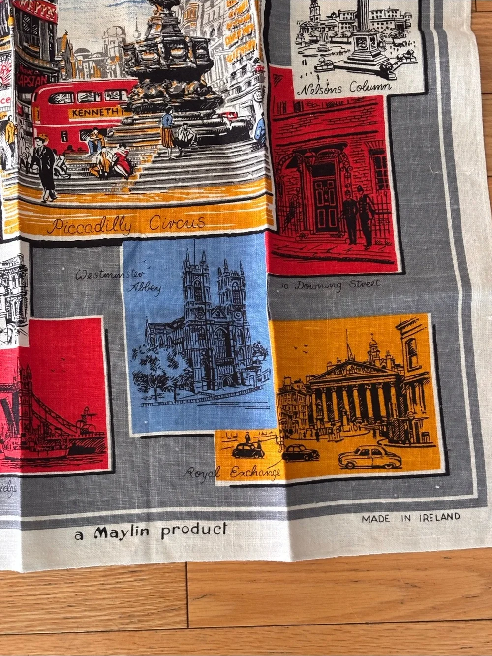 Maylin London Vintage-Style Tea Towel in Multi-Color